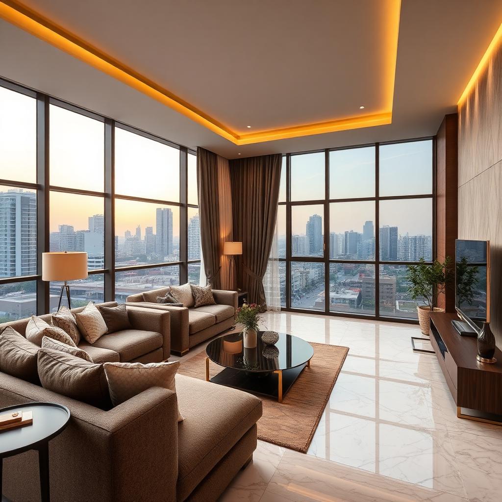 Ananda Crown Sector 78 Mohali — luxury living room interiors