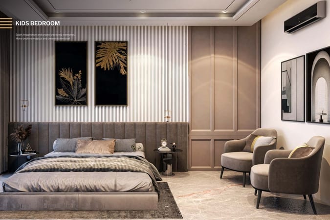 Artist's impression of a children's bedroom in a Noble Willasa floor