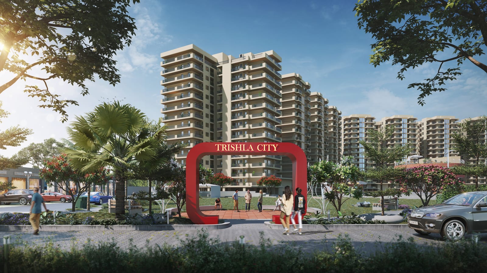 Trishla City | 3 BHK & 4 BHK Flats on High Ground Road, Zirakpur, High Ground Road, Nabha Sahib, off Zirakpur–Patiala Highway, Zirakpur