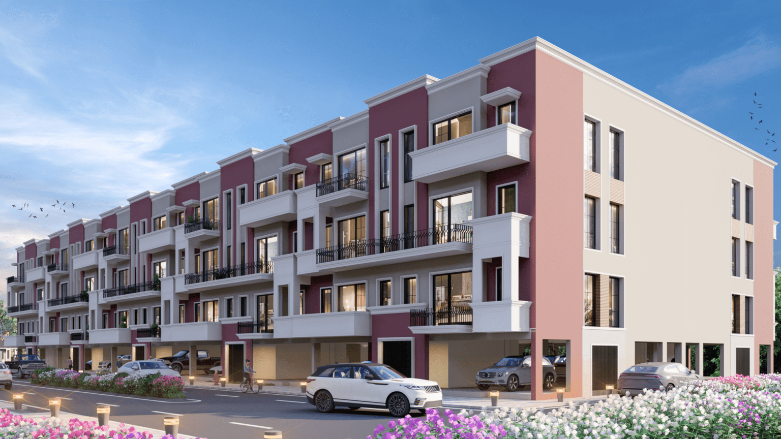 The Antares Zirakpur — S+3 luxury 3 BHK builder floors elevation, VIP Road
