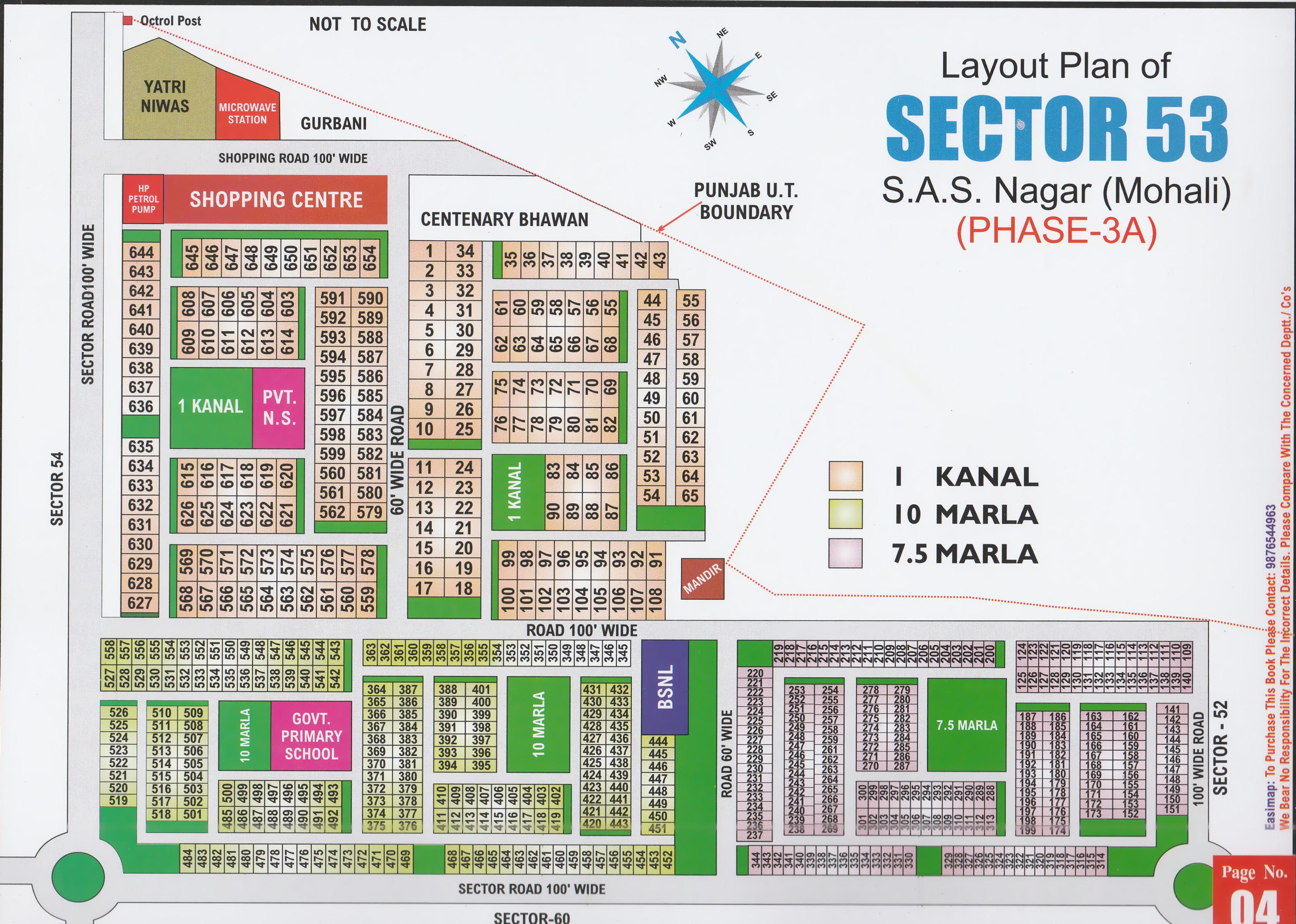 Sector 53 Mohali layout plan