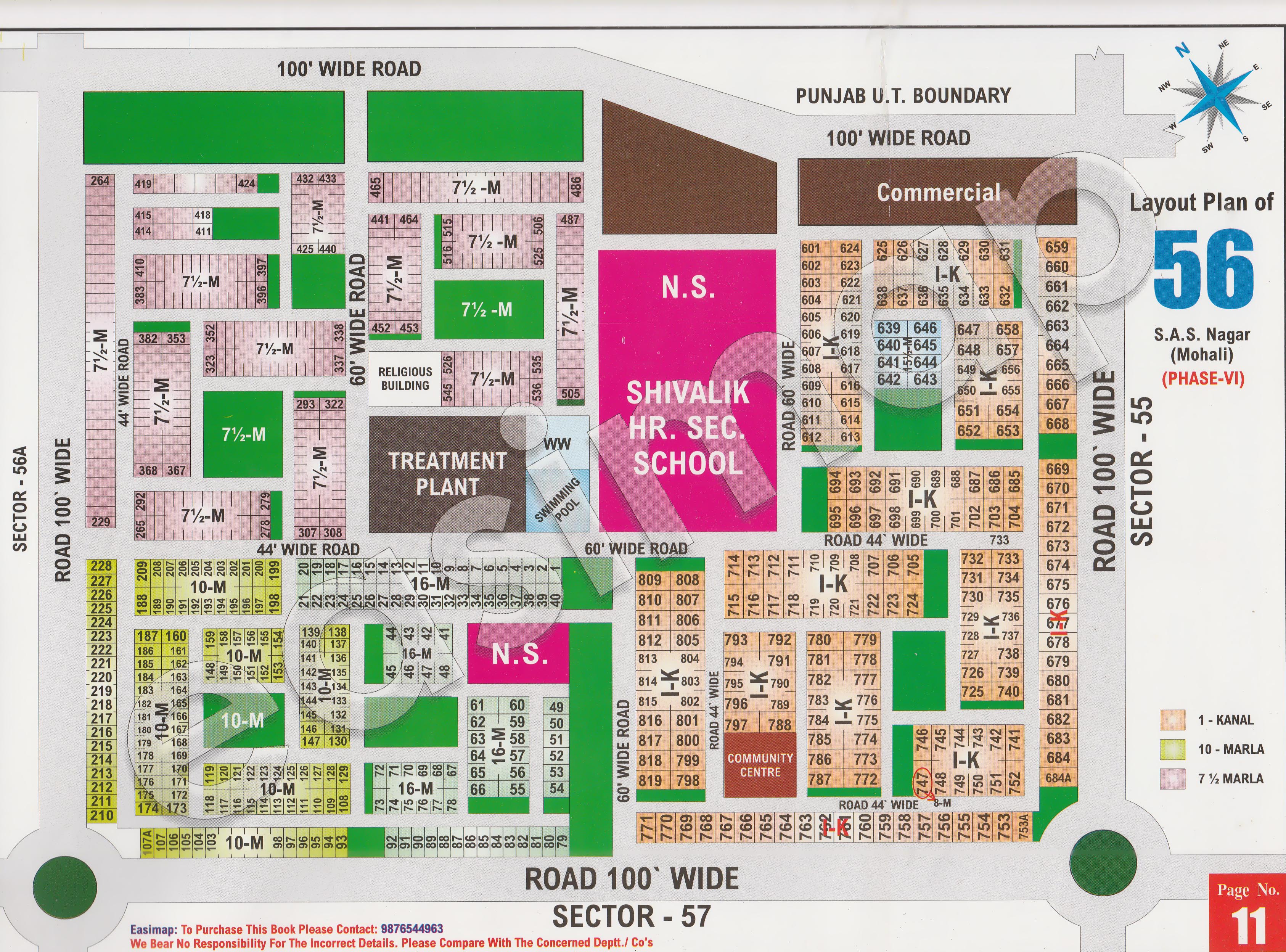 Sector 59 Mohali layout plan