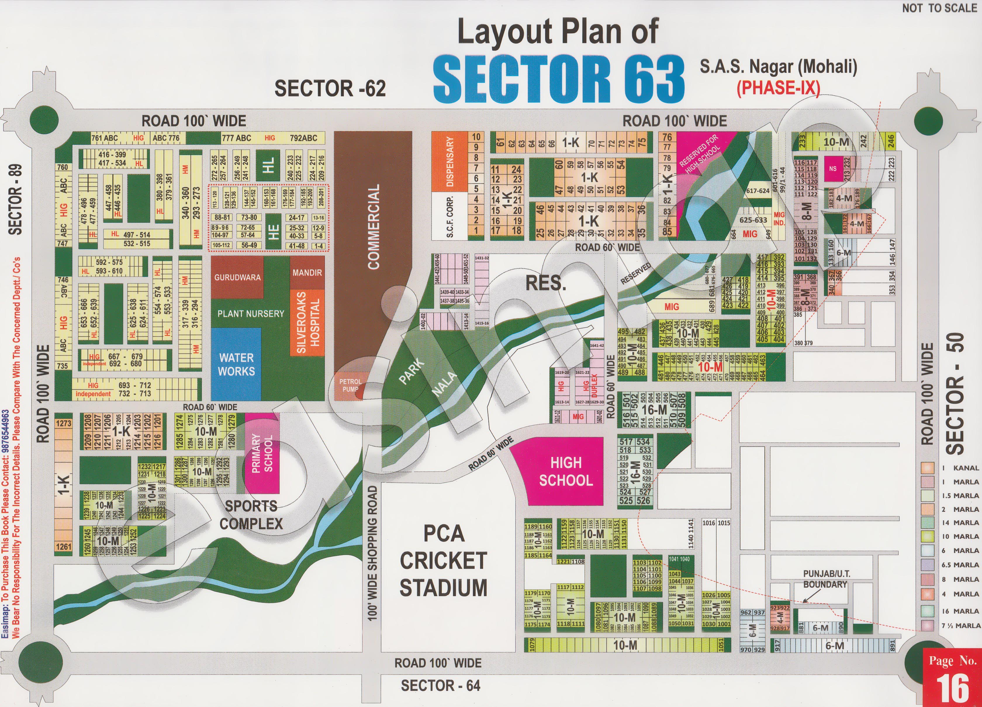 Sector 63 Mohali layout plan