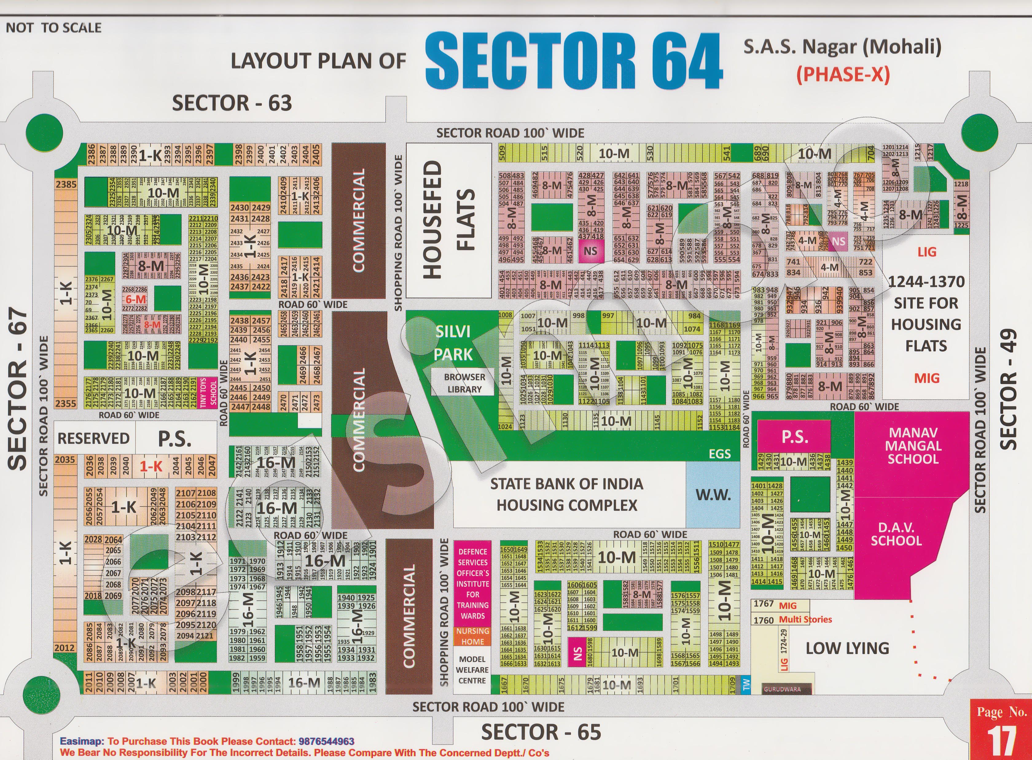 Sector 64 Mohali layout plan