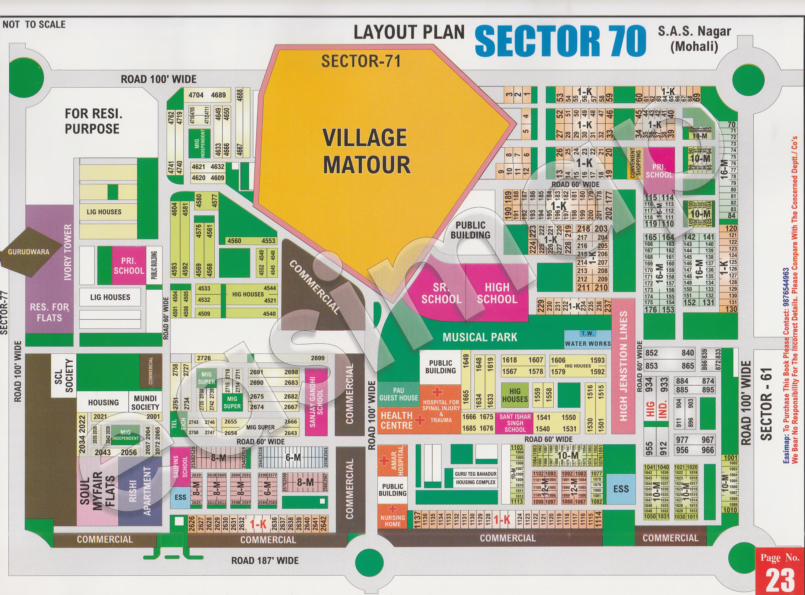 Sector 70 Mohali layout plan