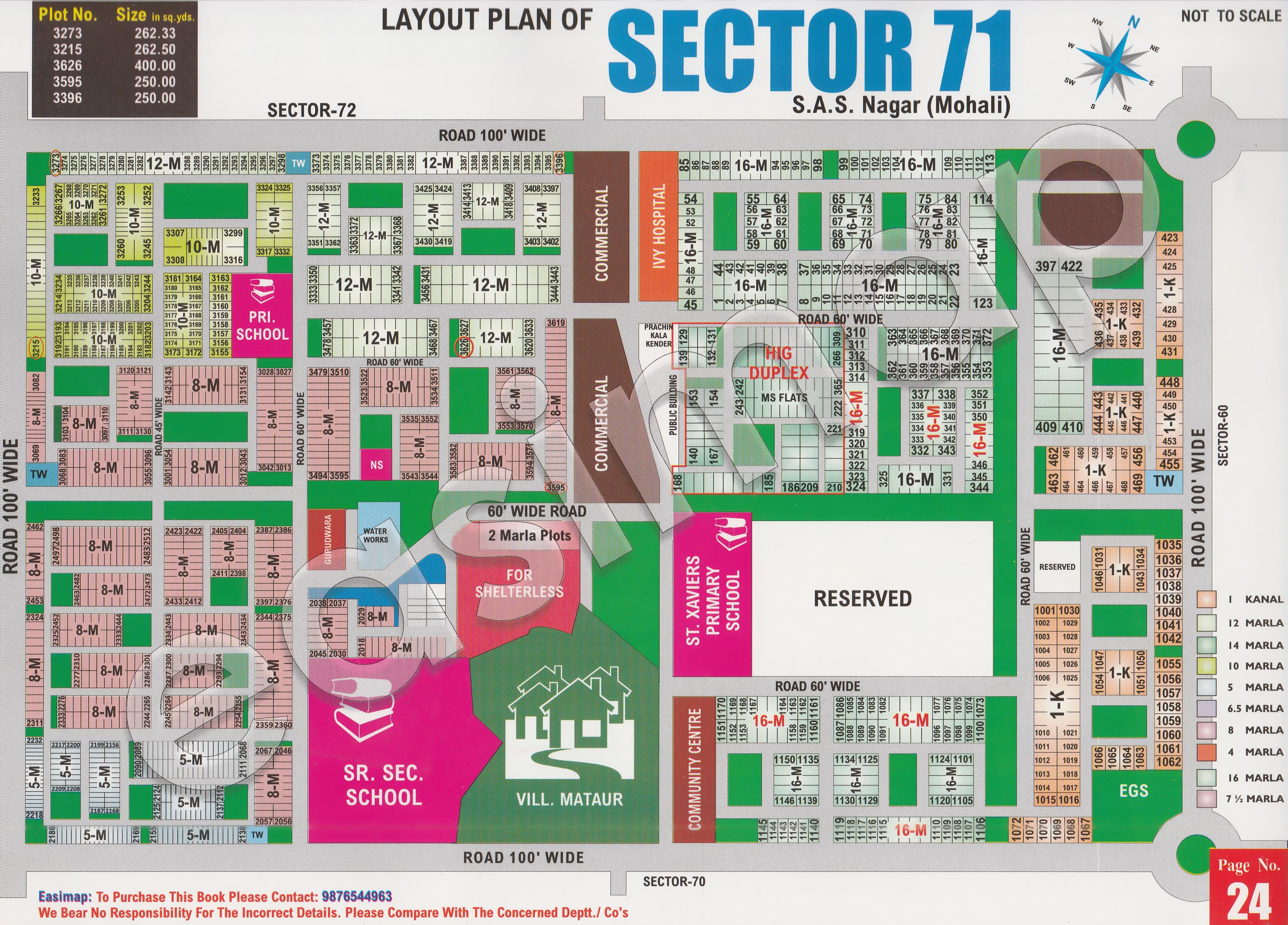 Sector 71 Mohali layout plan
