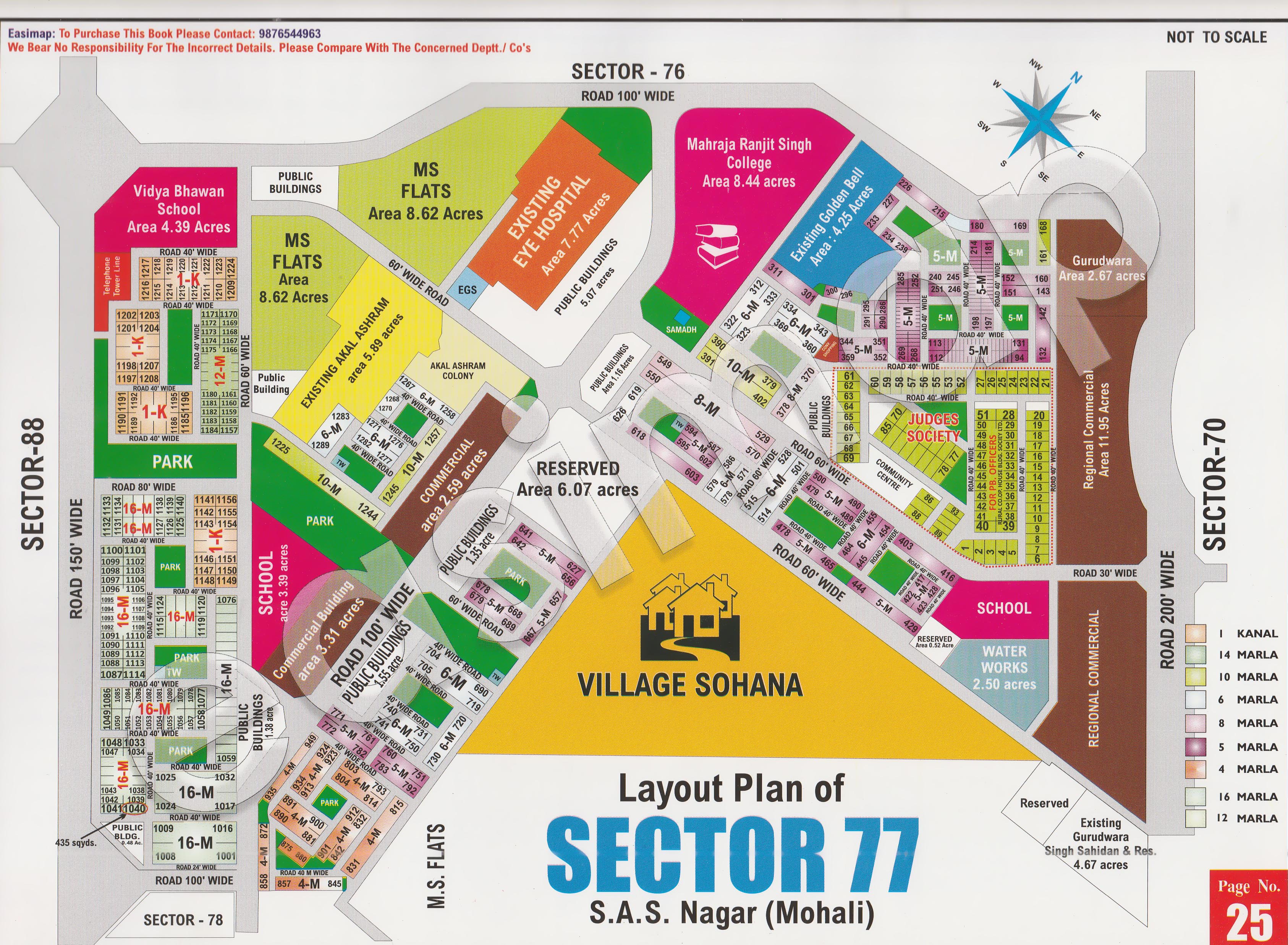 Sector 77 Mohali layout plan