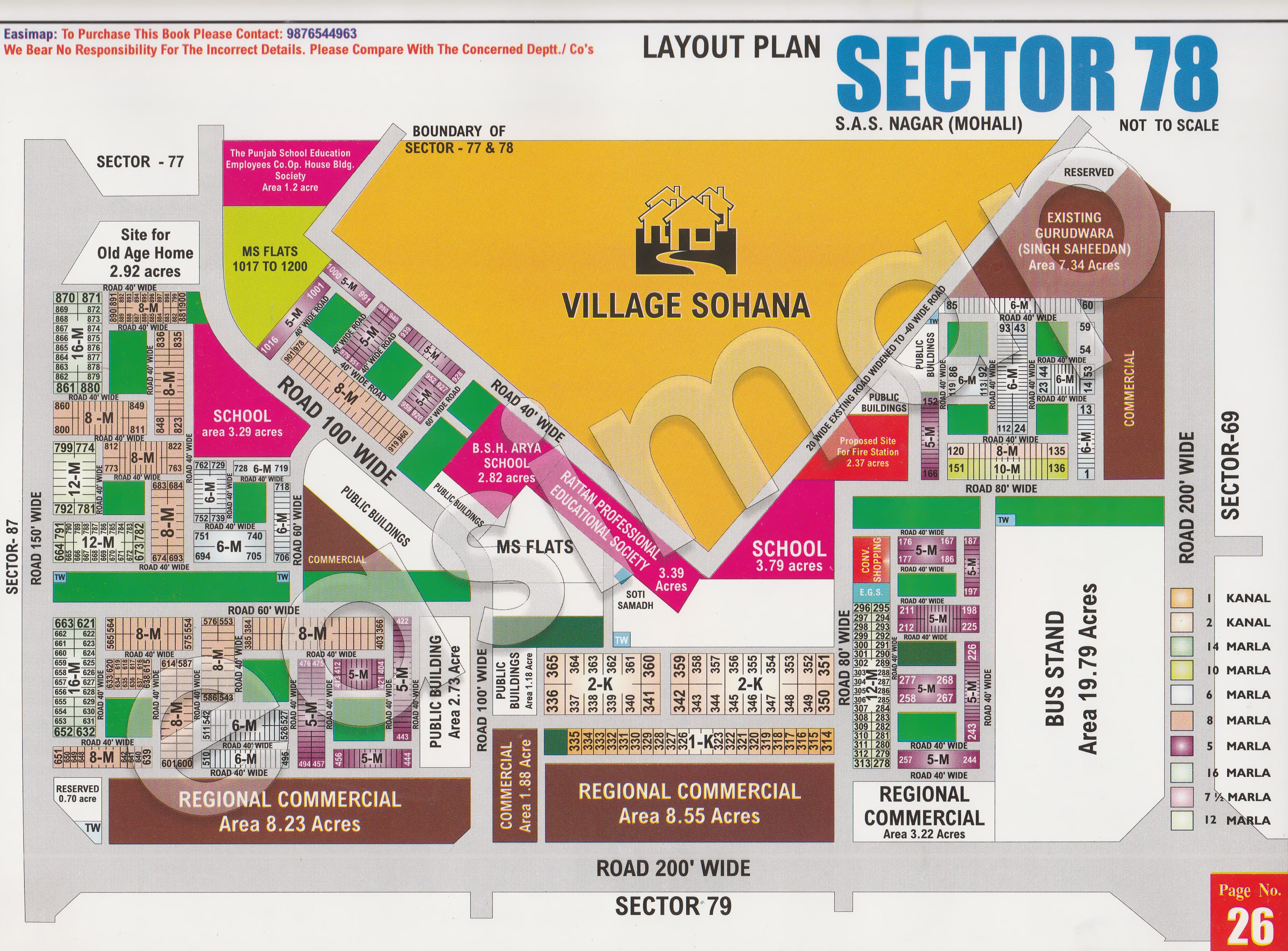 Sector 78 Mohali layout plan