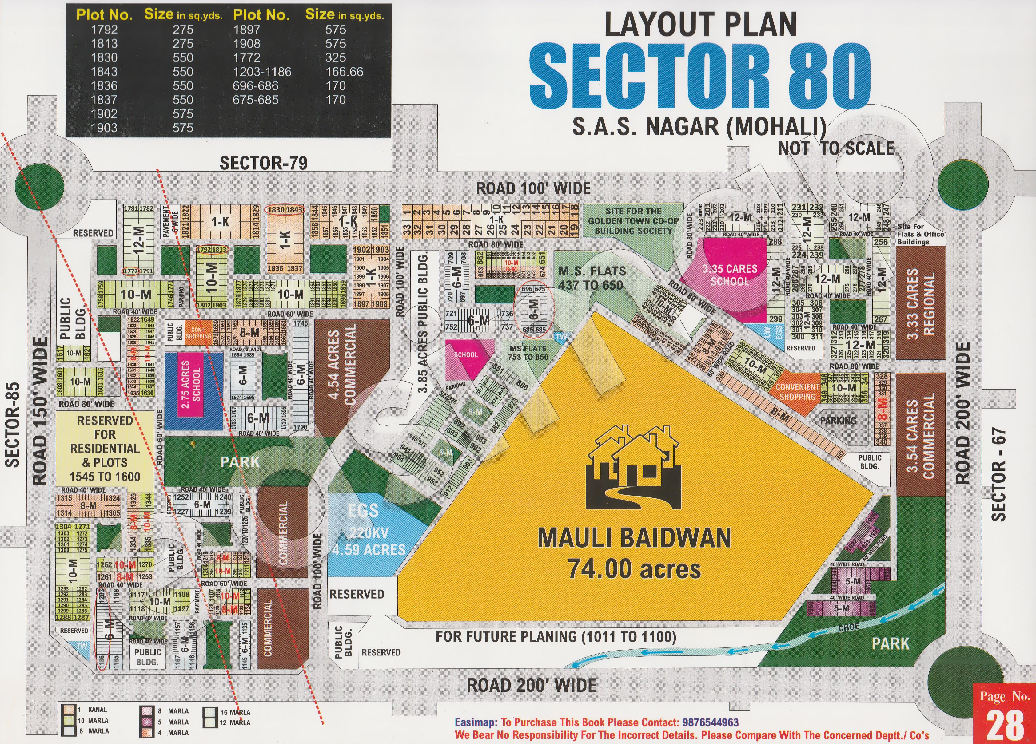Sector 80 Mohali layout plan