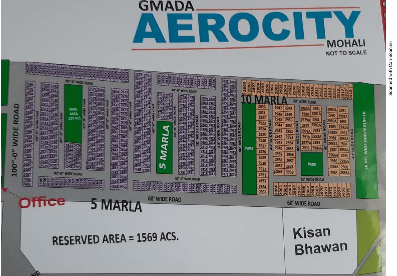 Aerocity Block C Mohali layout plan