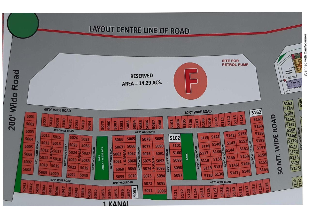 Aerocity Block F Mohali layout plan