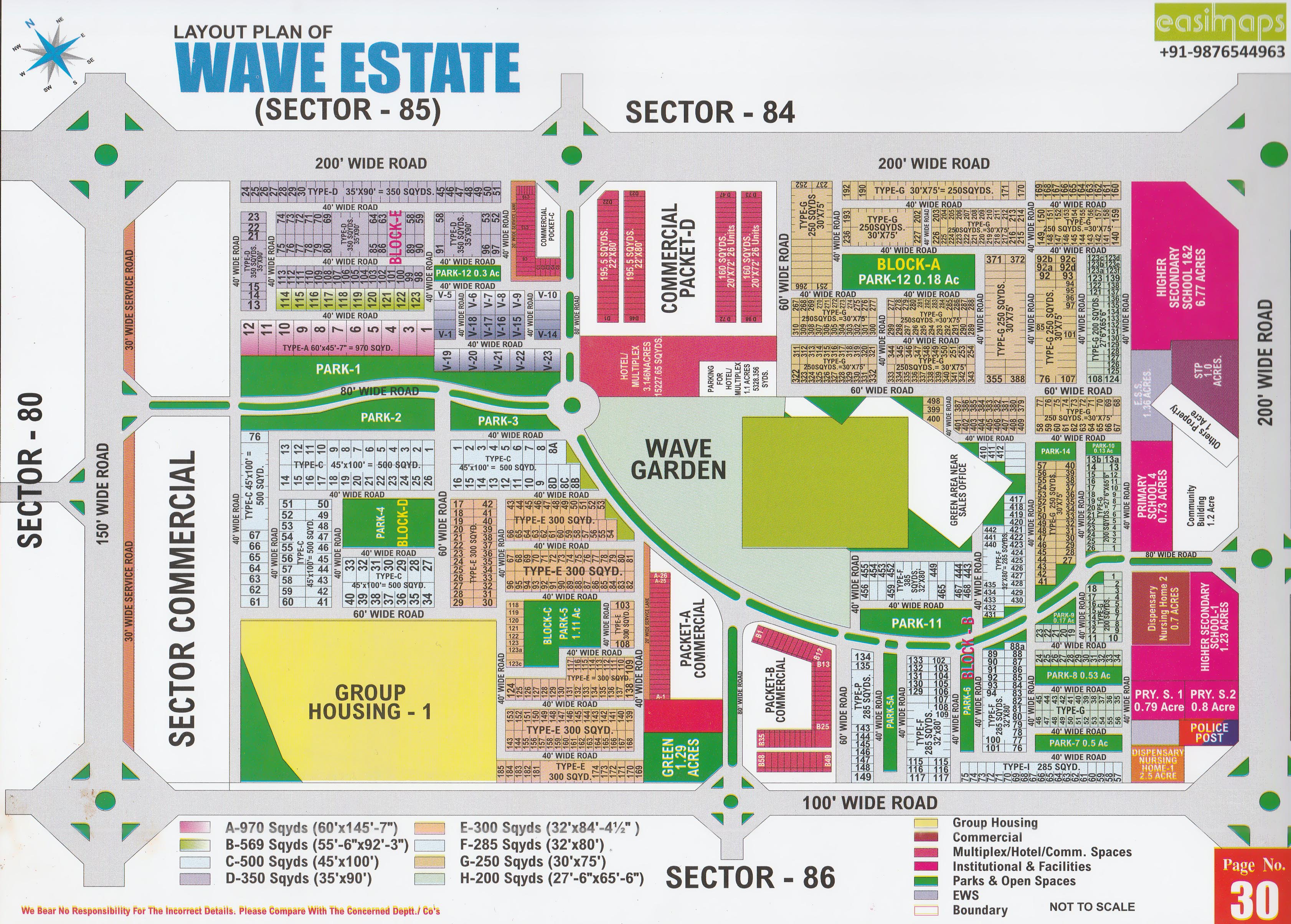 Wave Estate Sector 85 Mohali layout plan