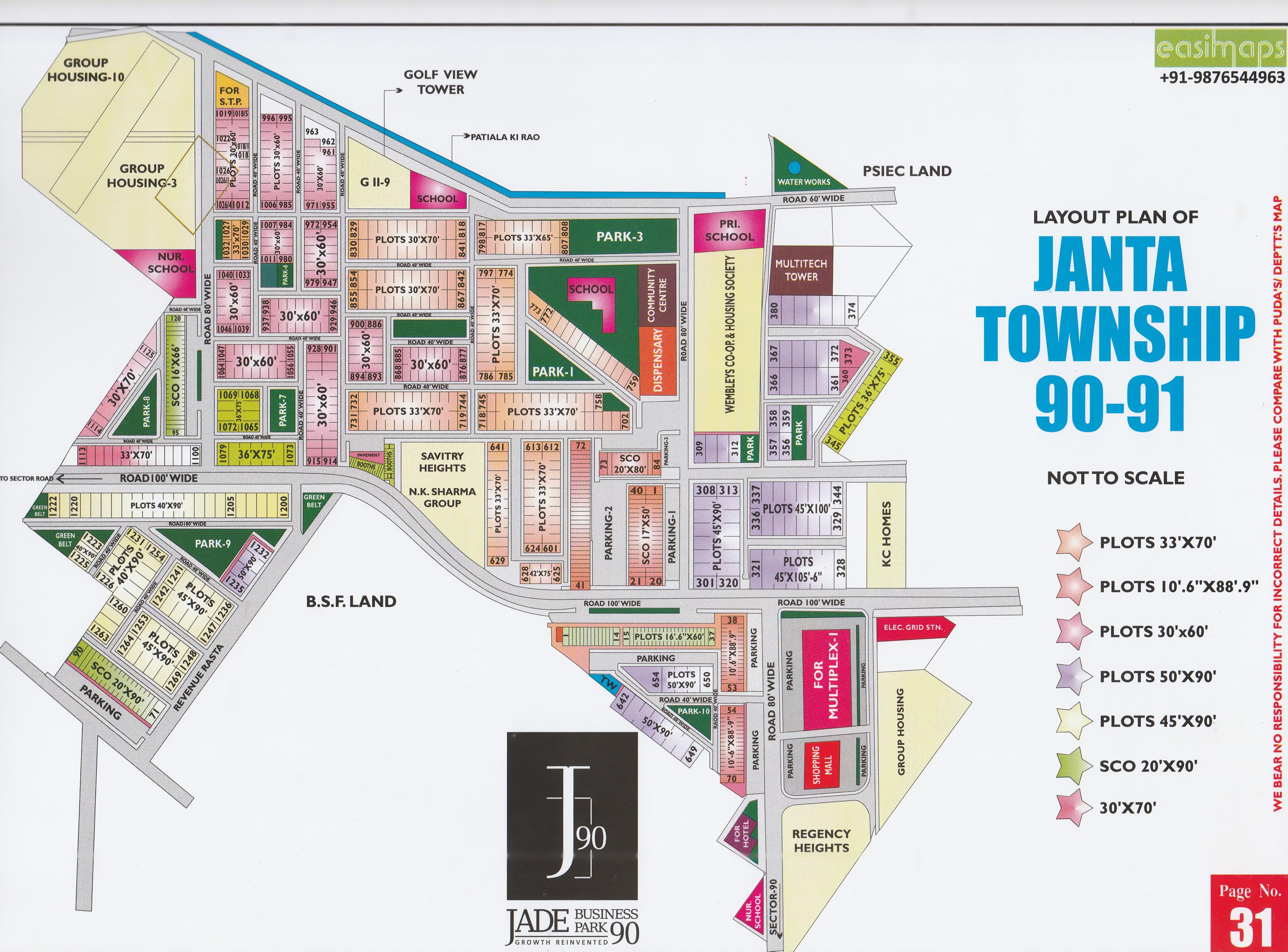 Janta Township Sector 90-91 Mohali layout plan