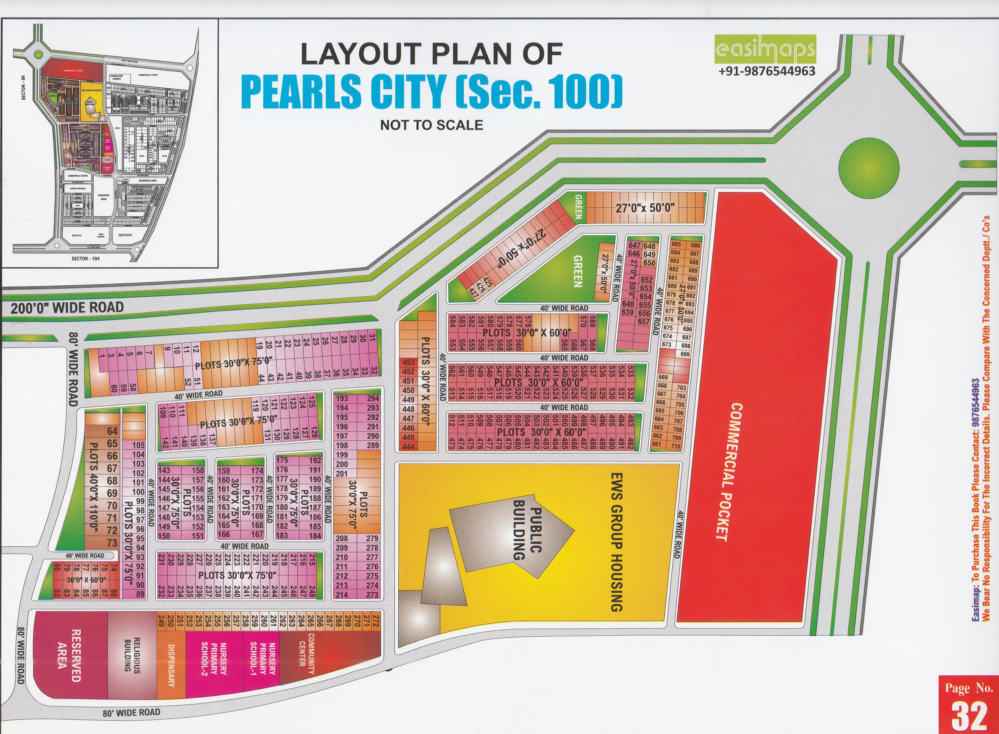 Pearls City Sector 100 Mohali layout plan