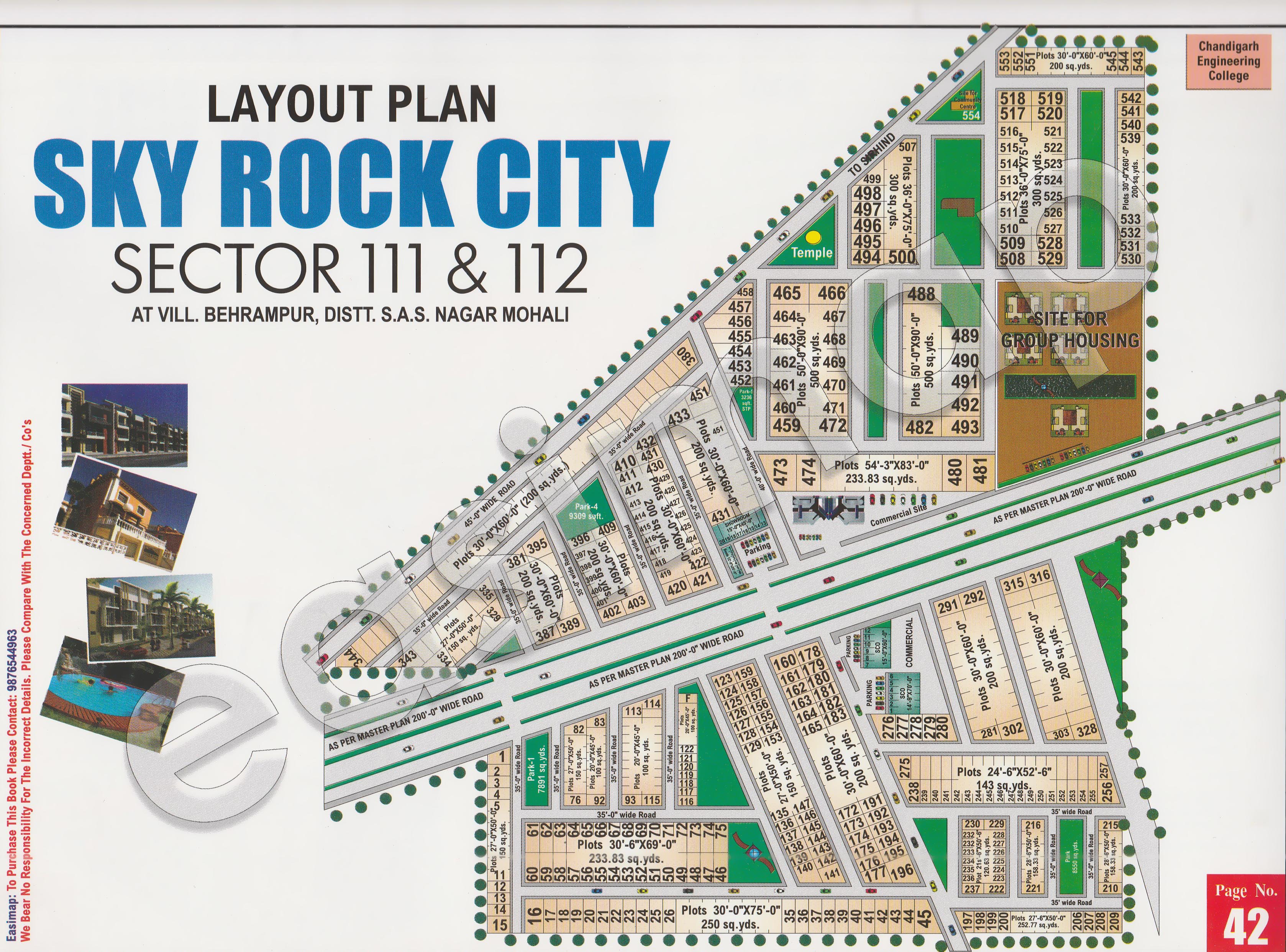 Sky Rock City Sector 111-112 Mohali layout plan