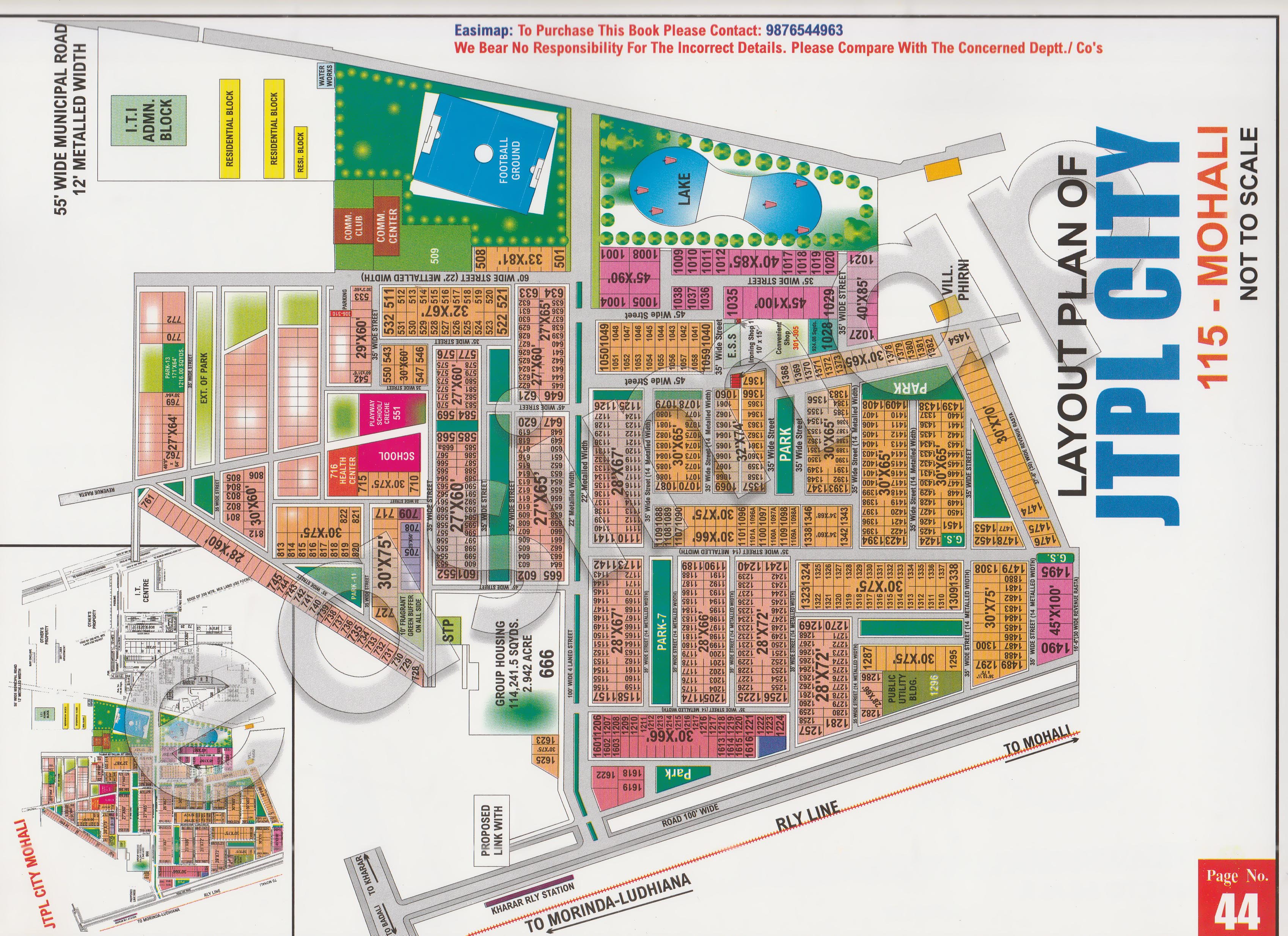 JTPL City Sector 115 Mohali layout plan