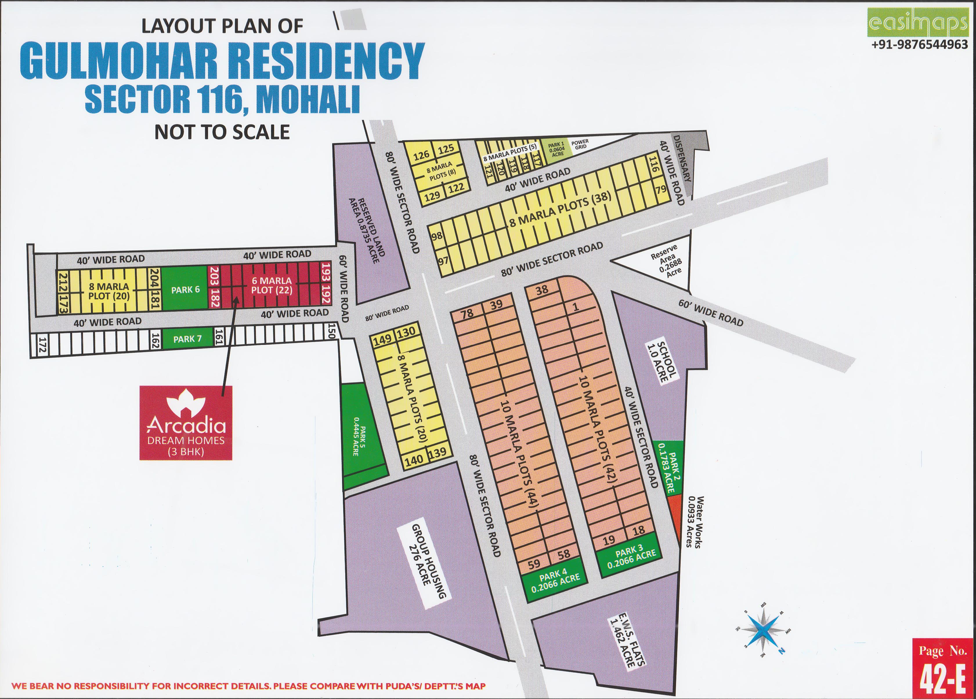 Gulmohar Sector 116 Mohali layout plan