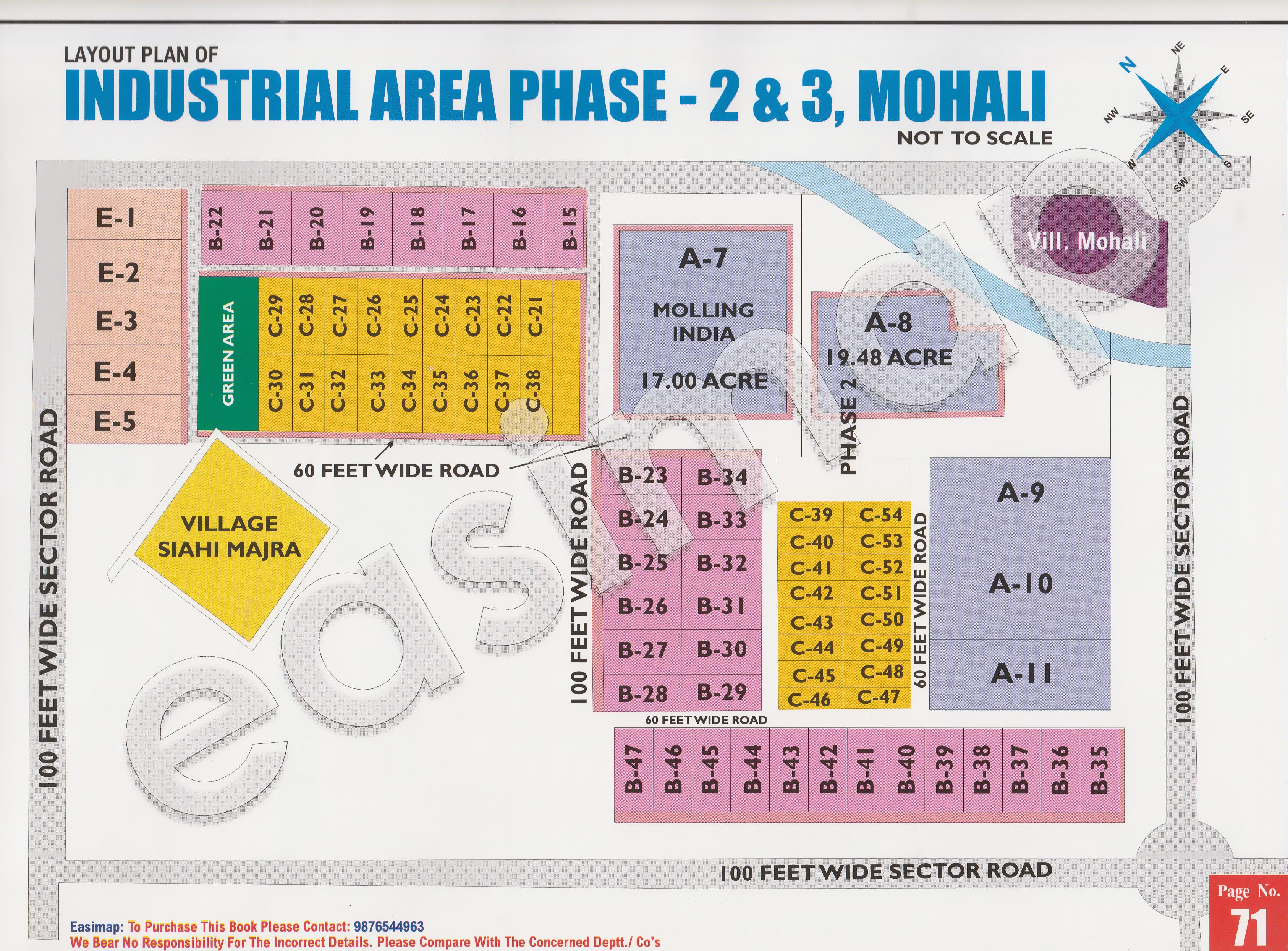 Industrial Area Phase 2 & 3 Mohali layout plan