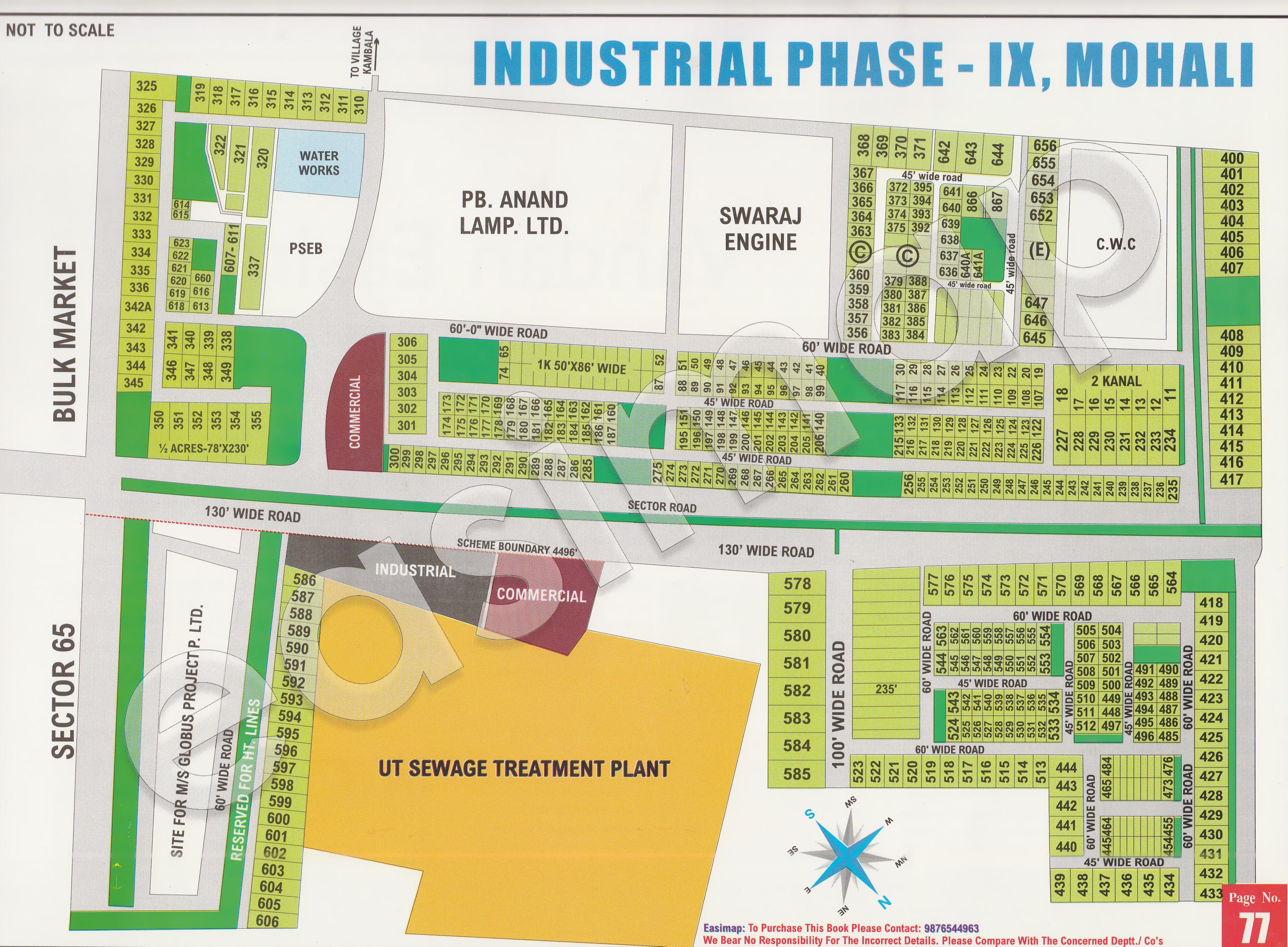Industrial Area Phase 9 Mohali layout plan