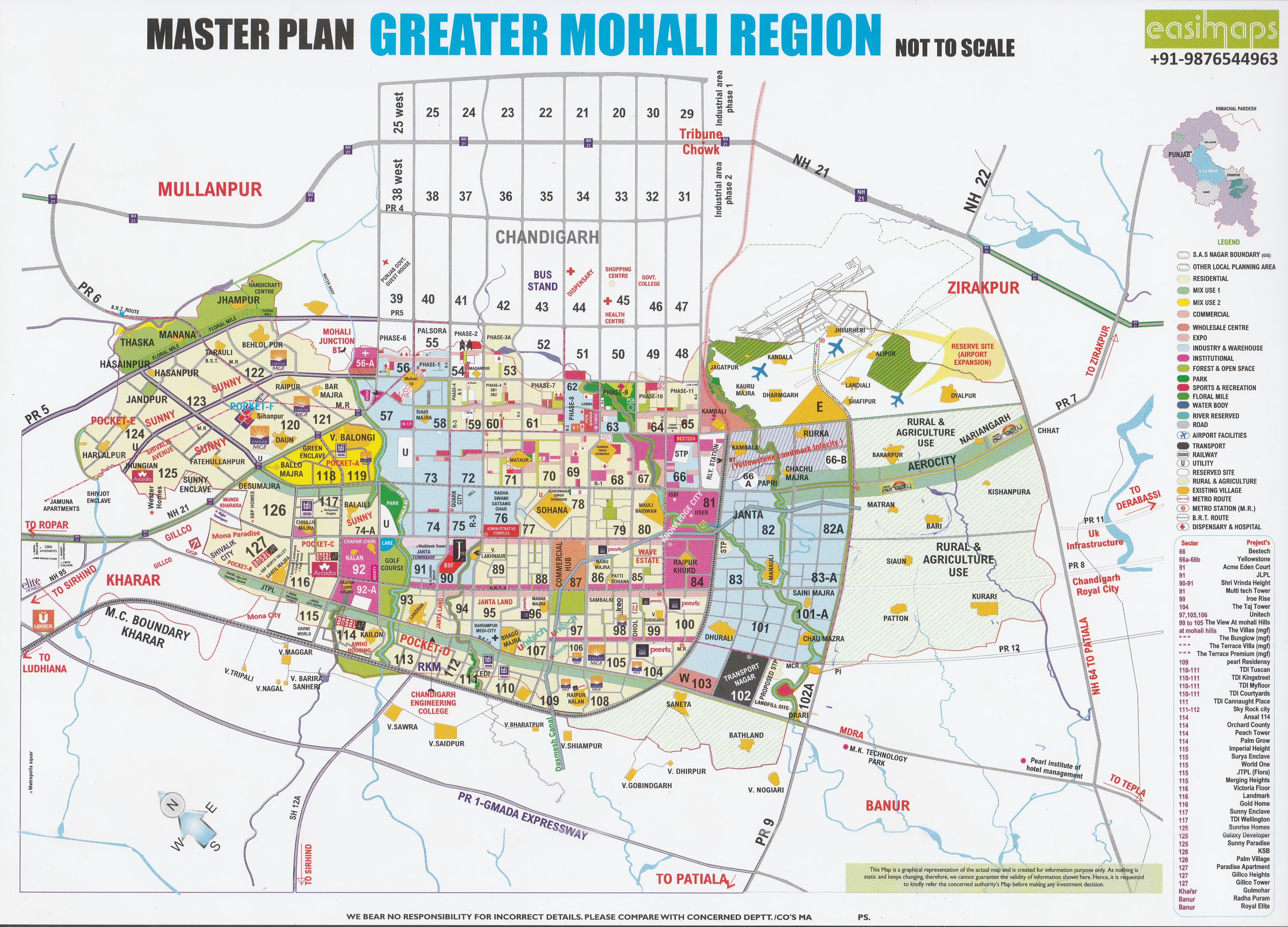 Mohali Master Plan layout plan
