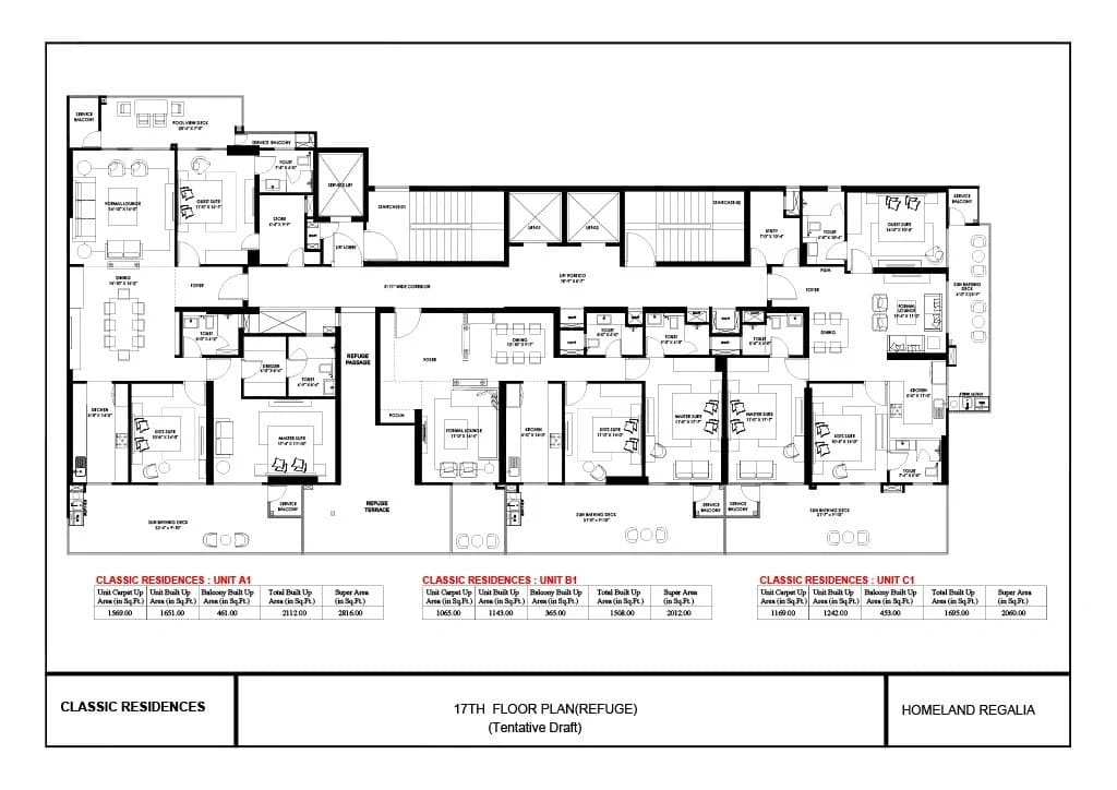 Homeland Regalia 3BHK+S Flat For Sale In Sector 77, Mohali