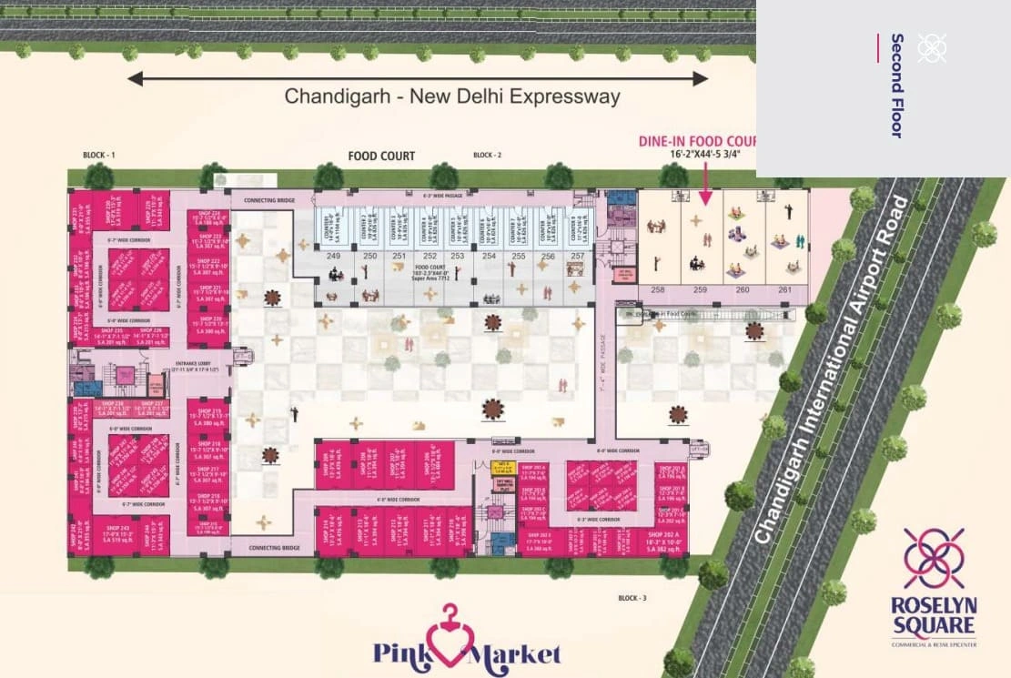 Roselyn Square Showroom For Sale In Aerocity Rd, Zirakpur
