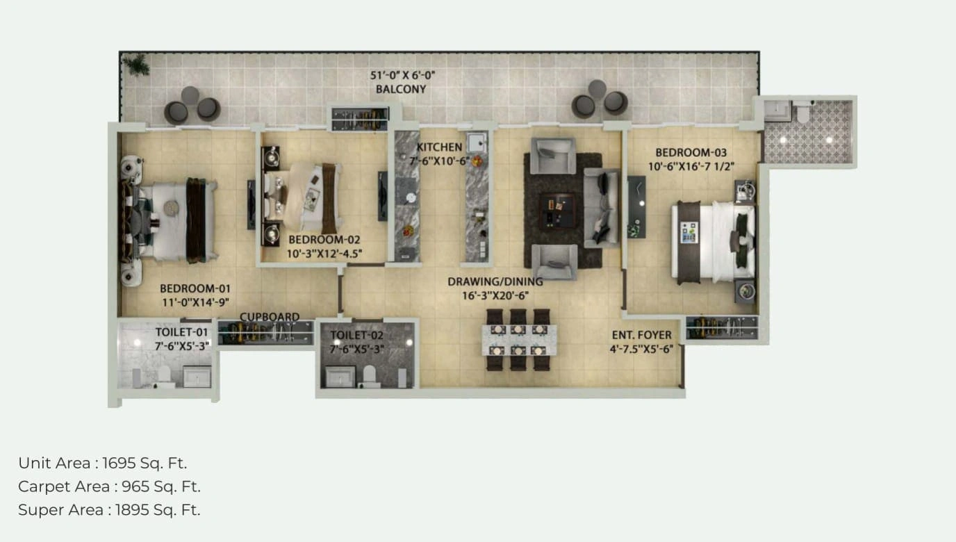 The Suman Marvelous 3BHK Flat For Sale In Ramgarh Bhudda, Zirakpur