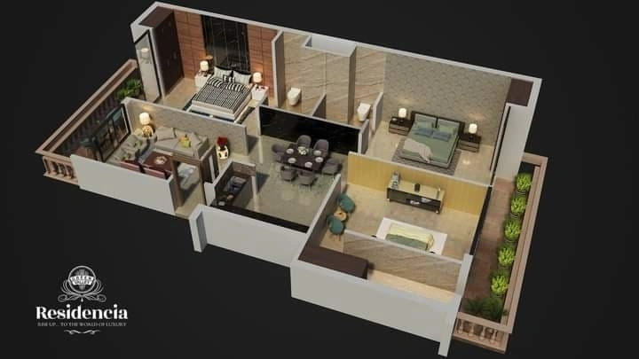 Green Valley Residencia 3BHK Flat For Sale In Zirakpur, Chandigarh
