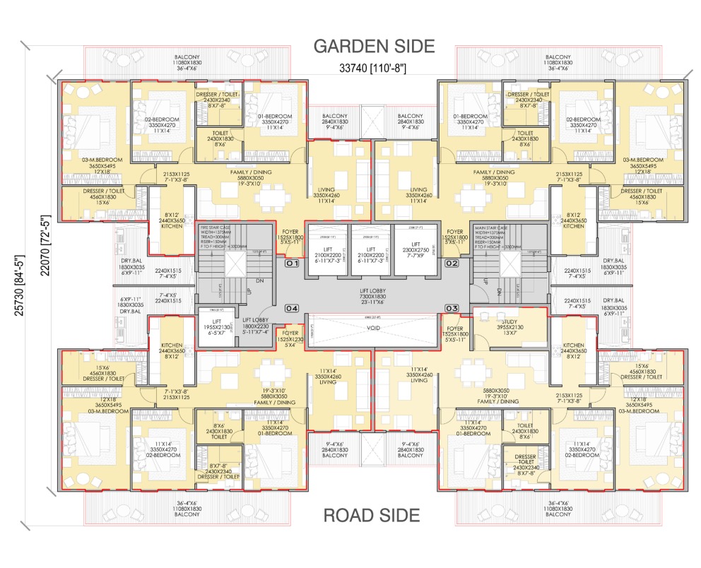 3 BHK Flat for Sale in Mohali – The Pinnacle